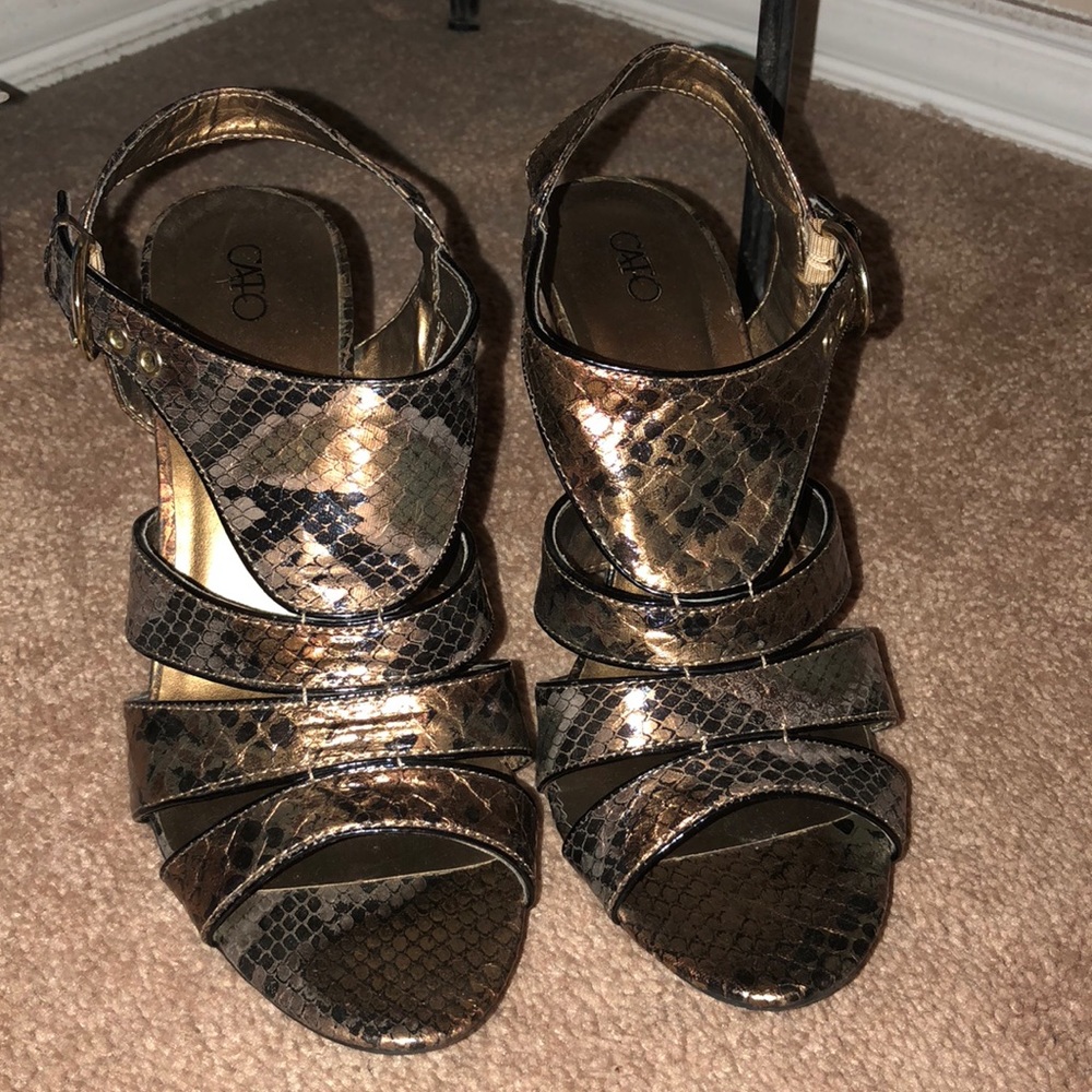 Leather snake heels 👠 🐍